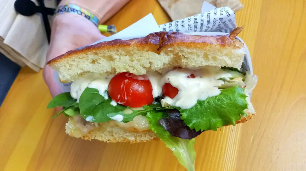 Focaccia sandwich in Bansko