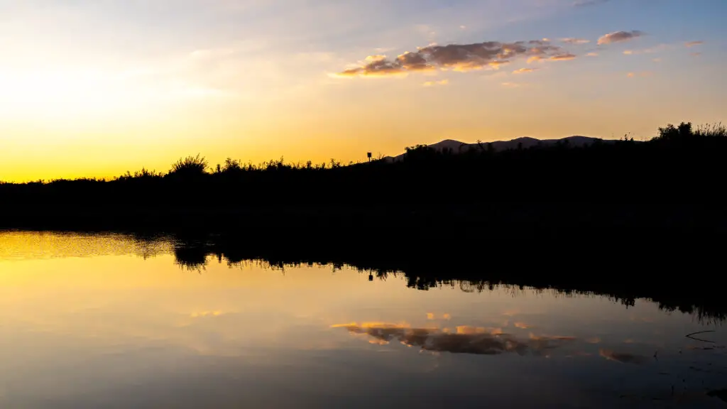 Sunset at Belizmata Dam in Bansko